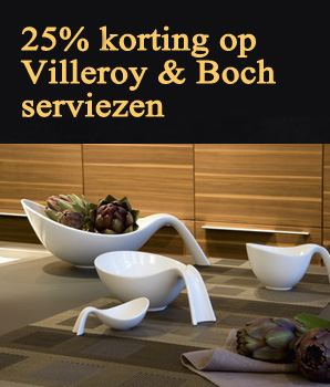 25% Korting op Villeroy en Boch serviezen