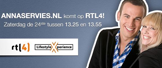 Annaservies.nl op TV bij RTL4 op 24 november a.s.