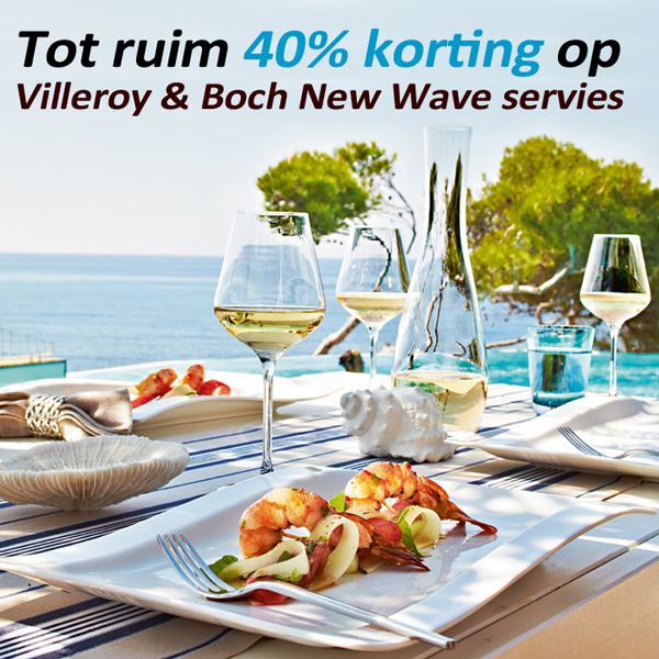 Villeroy en Boch New Wave servies NU korting tot ruim 40%