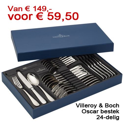 Villeroy en Boch Oscar 24-delig NU met 60% korting