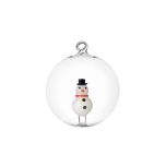 Ichendorf Milano Christmas Tales Glazen Kerstbal Snowman - set van 2