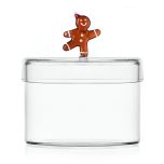Ichendorf Milano Schiaccianoci Glazen Koekjestrommel met Mr. Gingerbread 