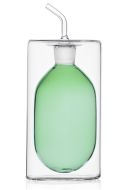 Ichendorf Milano Cilindro Colore dubbelwandige olie- en azijnfles 250 ml - groen