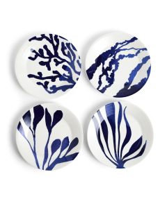 Royal Doulton Pacific Ontbijtbord 24 cm Mix Patterns Blue &ndash; Set van 4