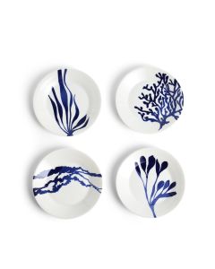 Royal Doulton Pacific Gebaksbord 16 cm Mix Patterns Blue &ndash; Set van 4