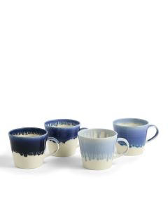 Royal Doulton Pacific Glaze Beker Blauw 400 ml - set van 4
