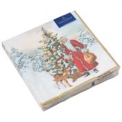 Villeroy & Boch Christmas Winter Specials Servetten Santa met boom, 33 x 33 cm