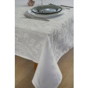 KOOK Tafelkleed 140x300 cm Damast Polyester - Wit
