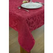 KOOK Tafelkleed 140x240 cm Damast Polyester - Framboos