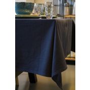 KOOK Tafelkleed washed katoen 140x230 cm - Donkerblauw
