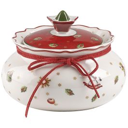 Villeroy & Boch Toy's Delight Assiette de présentation, 35 cm, Porcelaine Premium, Blanc/Rouge