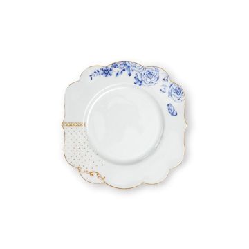 Pip Studio Royal White Ontbijtbord Golden Dots 23,5 cm 