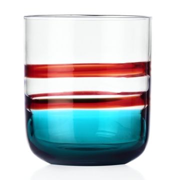 Ichendorf Milano Gesti Waterglas bordeaux - licht turquoise - 350 ml