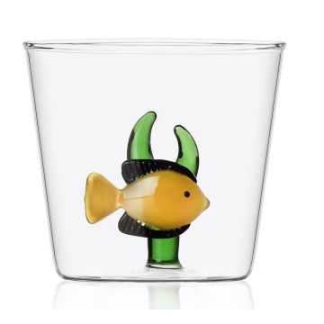 Ichendorf Milano Marine Garden Waterglas Yellow Fish Green Seaweed 340 ml