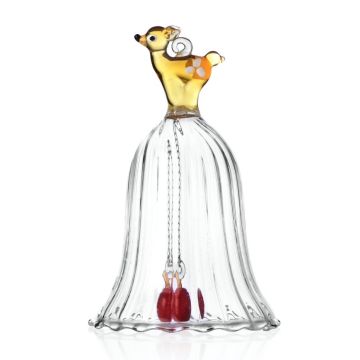 Ichendorf Milano Red Apple Glazen Kerstklokje met Hertje 