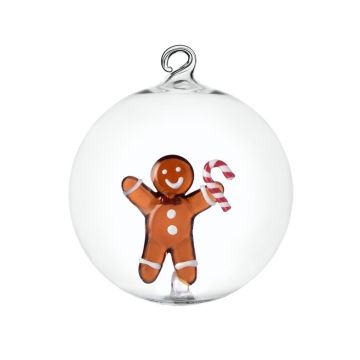 Ichendorf Milano Schiaccianoci Kerstbal Mr. Gingerbread met Zuurstok