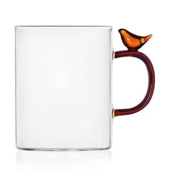 Ichendorf Milano Birds Glazen Mok Amber Bird