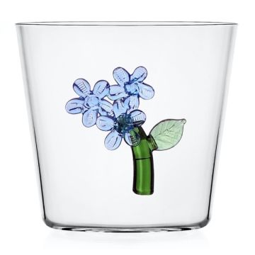 Ichendorf Milano Botanica Waterglas Light Blue Flower 350 ml