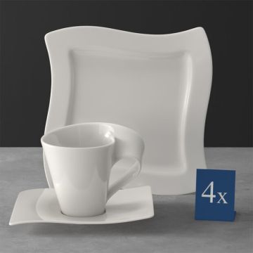Villeroy & Boch New Wave 12-delig Koffie-ontbijtservies