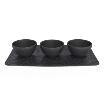 Villeroy & Boch Manufacture Rock Dipschaaltje Set 4-delig