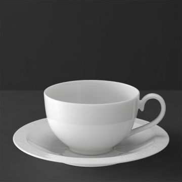 Villeroy & Boch White Pearl Cappuccinokop 0.40 ltr en schotel