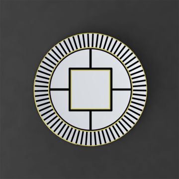 Villeroy & Boch MetroChic Ontbijtbord 22 cm, wit-zwart-goud