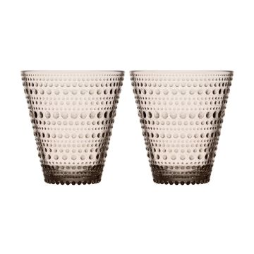 Iittala Kastehelmi Waterglas 300 ml - Linnen – set van 2