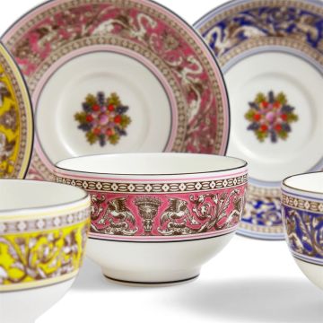 Wedgwood Florentine Theekom en schotel - set van 6