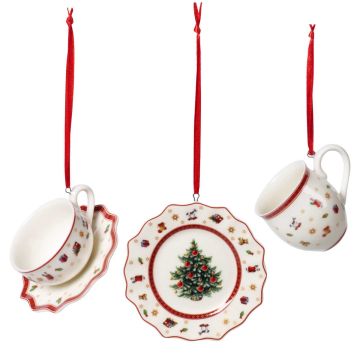 Villeroy & Boch Christmas Toy's Delight Decoration Ornamenten Serviesset - set van 3