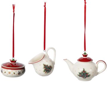 Villeroy & Boch Christmas Toy's Delight Decoration Ornamenten koffieset - set van 3