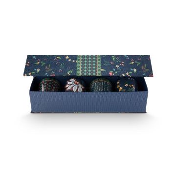 Pip Studio Berry Blues Mok zonder oor Blauw 290 ml - set van 4