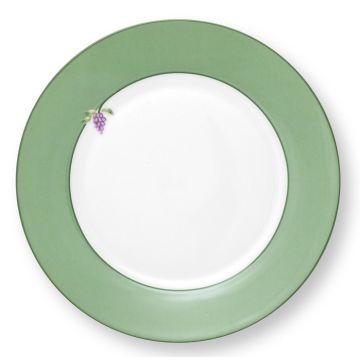 Pip Studio Lily & Lotus Ontbijtbord 21 cm Uni Light Green