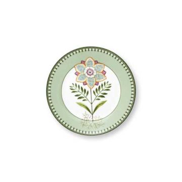 Pip Studio Lily & Lotus Ontbijtbord 21 cm Light Green
