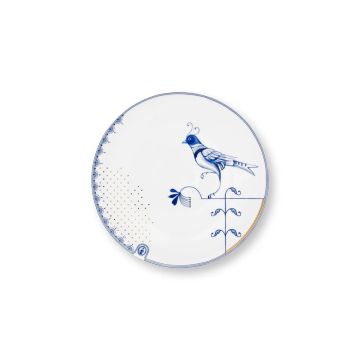 Pip Studio Pip & The Blue Bird Dinerbord 25,5 cm - wit 