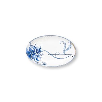 Pip Studio Pip & The Blue Bird Bord Ovaal 25,5 x 16,5 cm - wit 