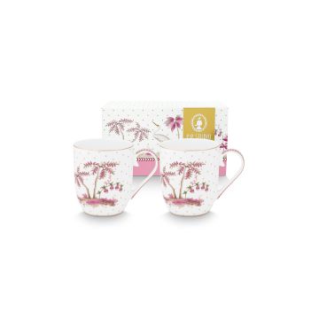 Pip Studio Jolie Dots Gold Beker Klein 145 ml Pink - set van 2 