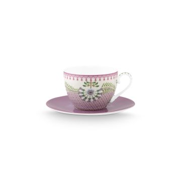 Pip Studio Lily & Lotus Cappuccinokop en schotel 280ml