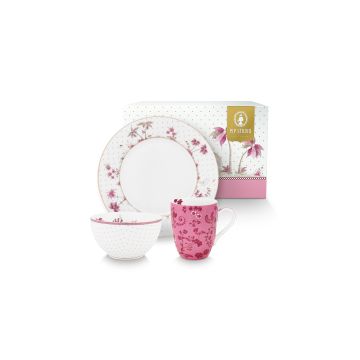 Pip Studio Jolie 3-delige Ontbijtset – Pink