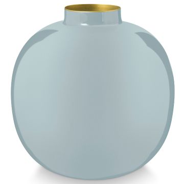 Pip Studio Home Vaas metaal 23 cm Light Blue