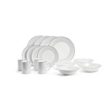 Wedgwood Gio Platinum 16-delige Serviesset
