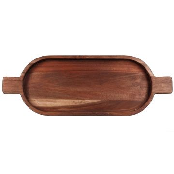 ASA Selection Wood Schaal ovaal met 2 handvaten 49,6x18cm h3,5cm