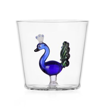 Ichendorf Milano Animal Farm Waterglas Blue Peacock 350 ml