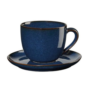 ASA Selection Saisons Cappuccinokop 0.23 ltr en schotel Midnight Blue