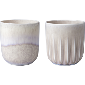 Like by Villeroy & Boch Perlemor Sand Beker - set van 2