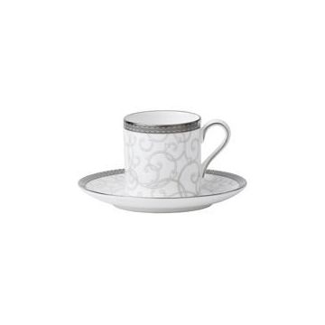 Wedgwood Celestial Platinum Espressokop 0.08 ltr EN schotel Bond 