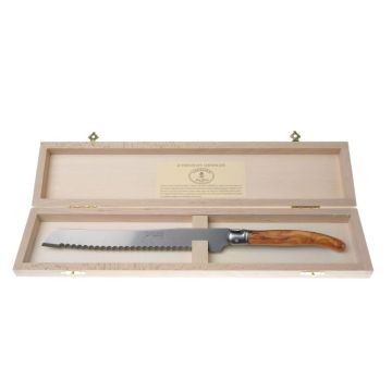 Laguiole Premium Broodmes Olijfhout in Kist