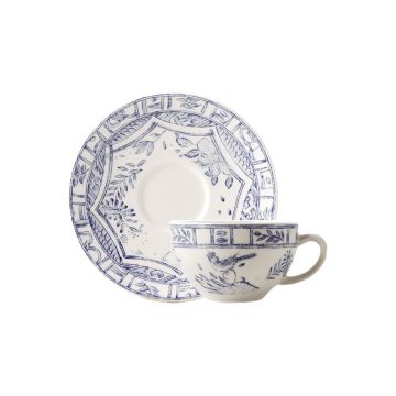 Gien Oiseau Bleu Theekop en schotel 160 ml – set van 2 