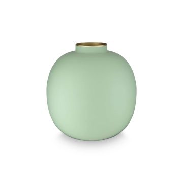 Pip Studio Home Vaas Metaal 23 cm - Heldergroen Mat