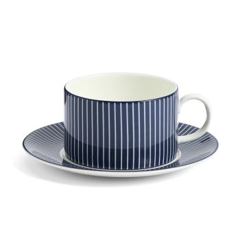 Wedgwood Gio Pinstripe Kop en schotel Blue 220 ml 