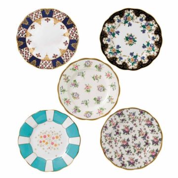 Royal Albert 100 Jaar Royal Albert Ontbijtbord 21 cm - Set van 5 -1900-1940